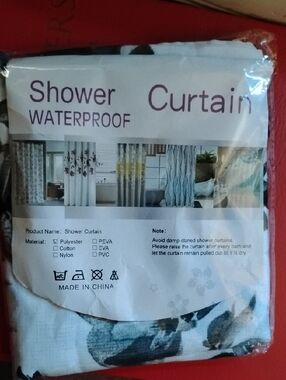 Waterproof Shower Curtain - Blue Floral